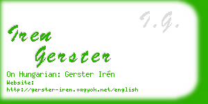 iren gerster business card